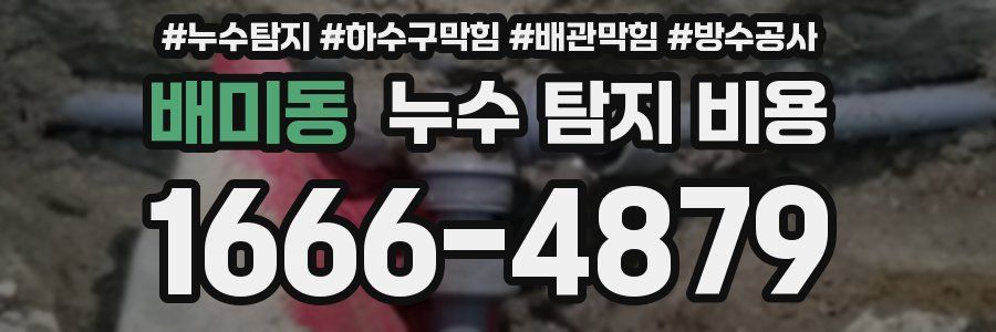 배미동 누수 탐지 비용