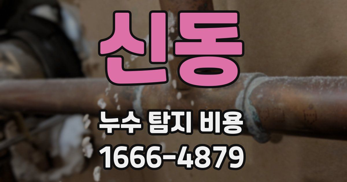 신동 누수 탐지 비용