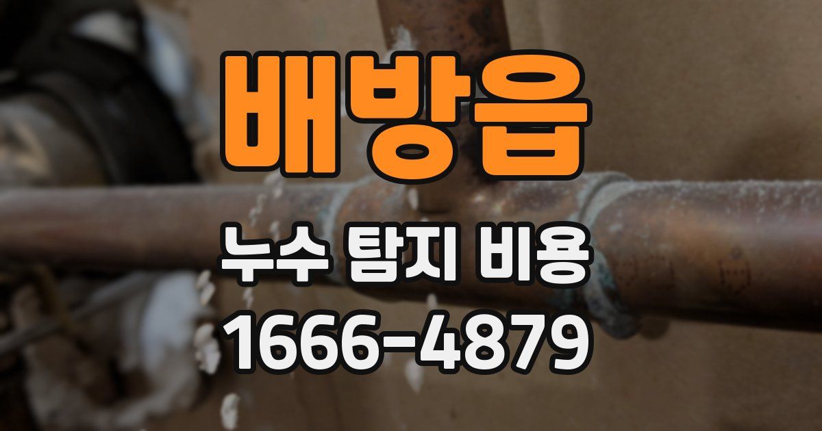 배방읍 누수 탐지 비용