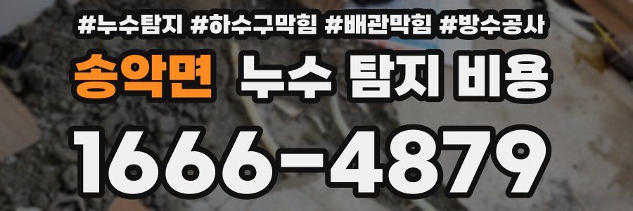 송악면 누수 탐지 비용