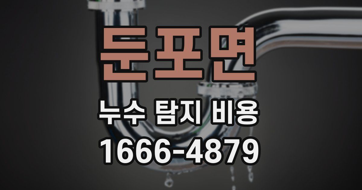 둔포면 누수 탐지 비용