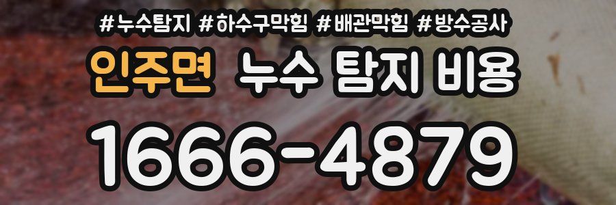 인주면 누수 탐지 비용