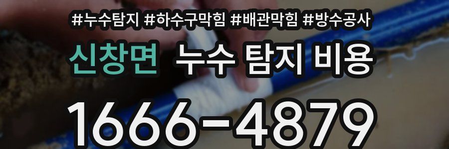 신창면 누수 탐지 비용