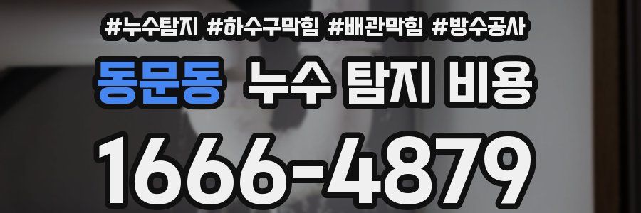 동문동 누수 탐지 비용