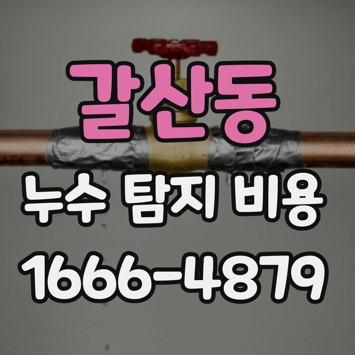 갈산동 누수 탐지 비용