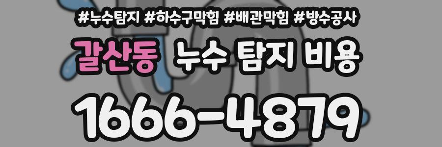 갈산동 누수 탐지 비용