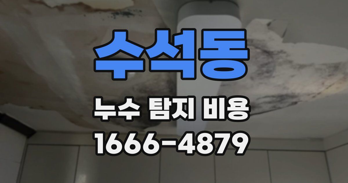 수석동 누수 탐지 비용
