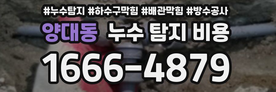 양대동 누수 탐지 비용