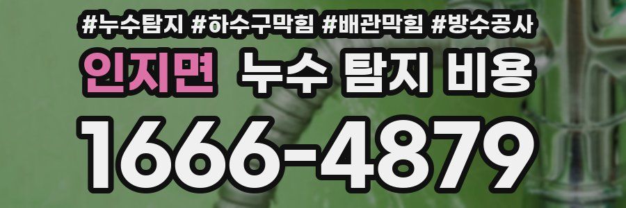 인지면 누수 탐지 비용