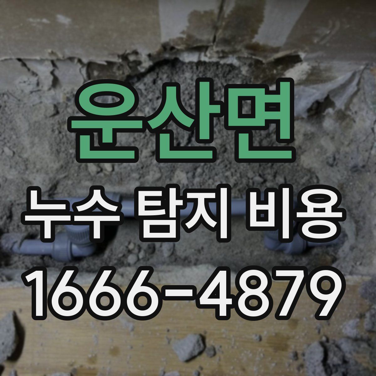 운산면 누수 탐지 비용