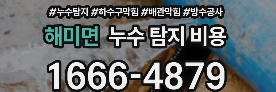 해미면 누수 탐지 비용