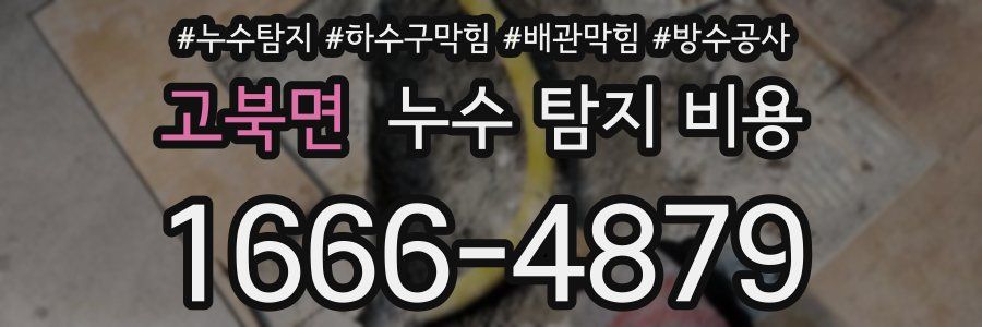 고북면 누수 탐지 비용