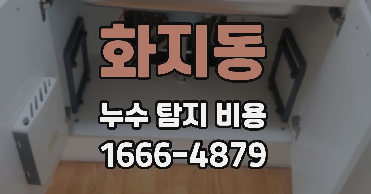 화지동 누수 탐지 비용