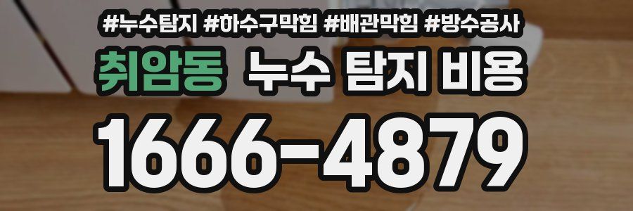 취암동 누수 탐지 비용