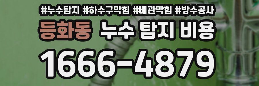 등화동 누수 탐지 비용