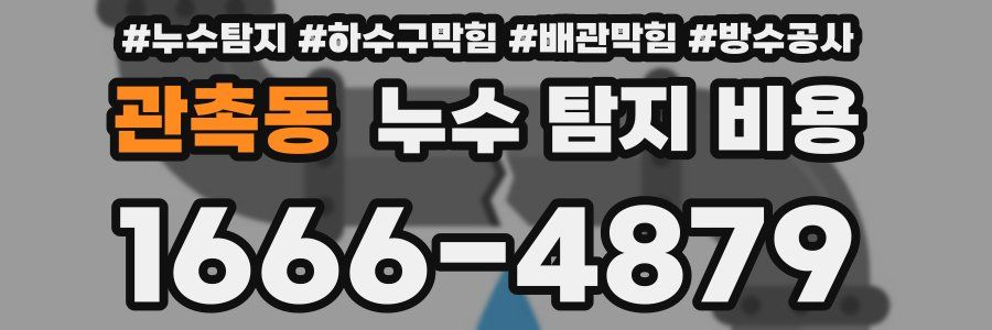 관촉동 누수 탐지 비용