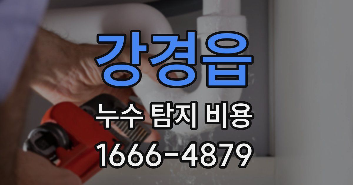 강경읍 누수 탐지 비용