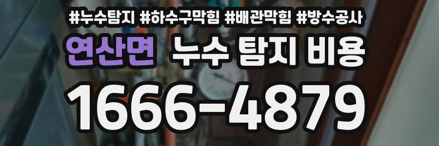 연산면 누수 탐지 비용