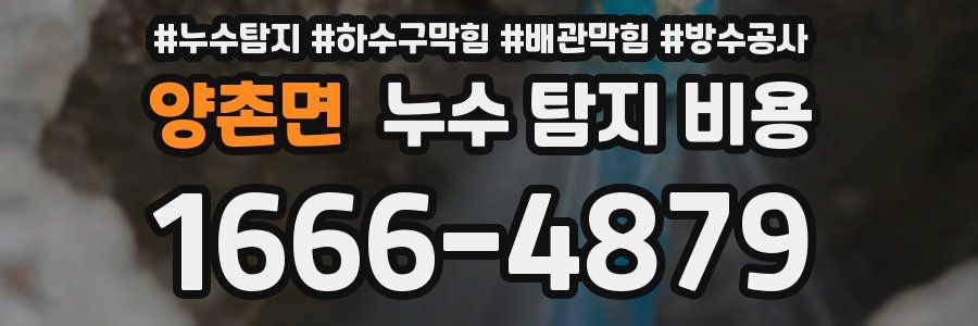 양촌면 누수 탐지 비용