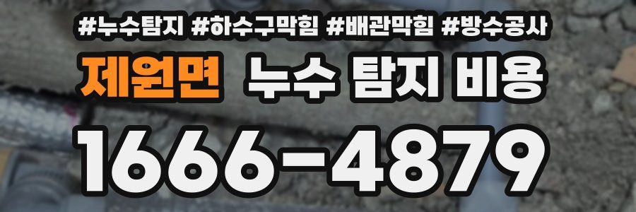 제원면 누수 탐지 비용