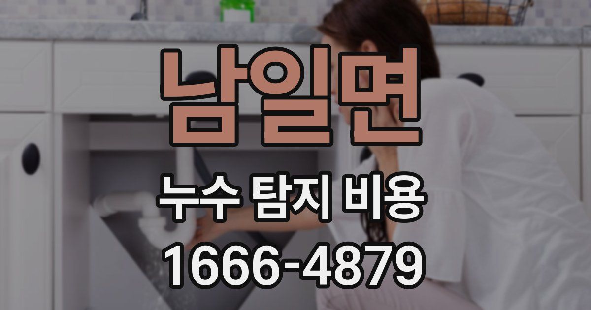 남일면 누수 탐지 비용