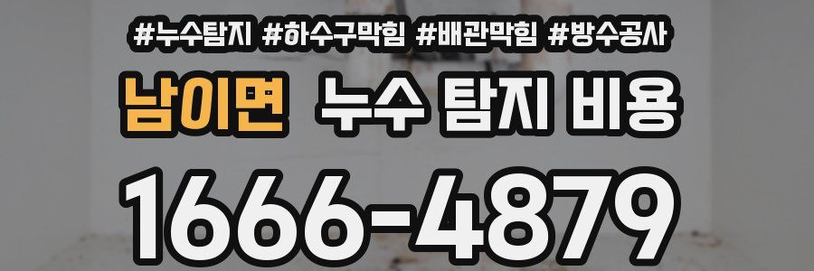 남이면 누수 탐지 비용