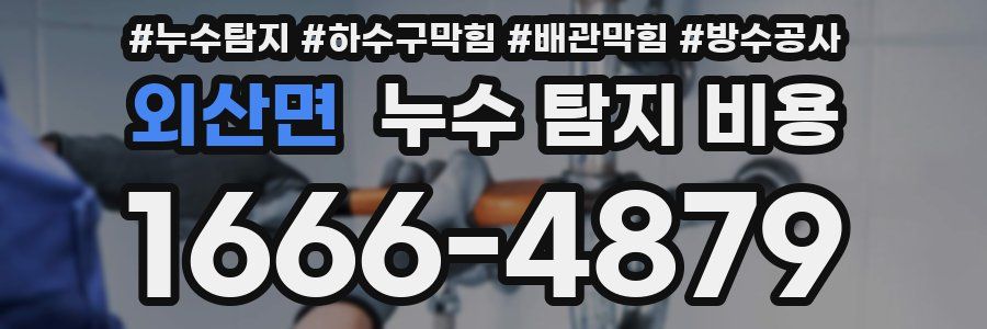 외산면 누수 탐지 비용