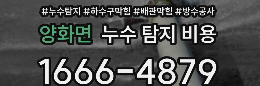 양화면 누수 탐지 비용