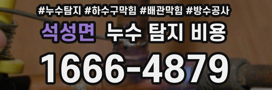 석성면 누수 탐지 비용