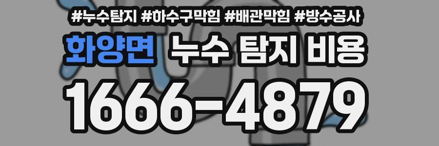 화양면 누수 탐지 비용