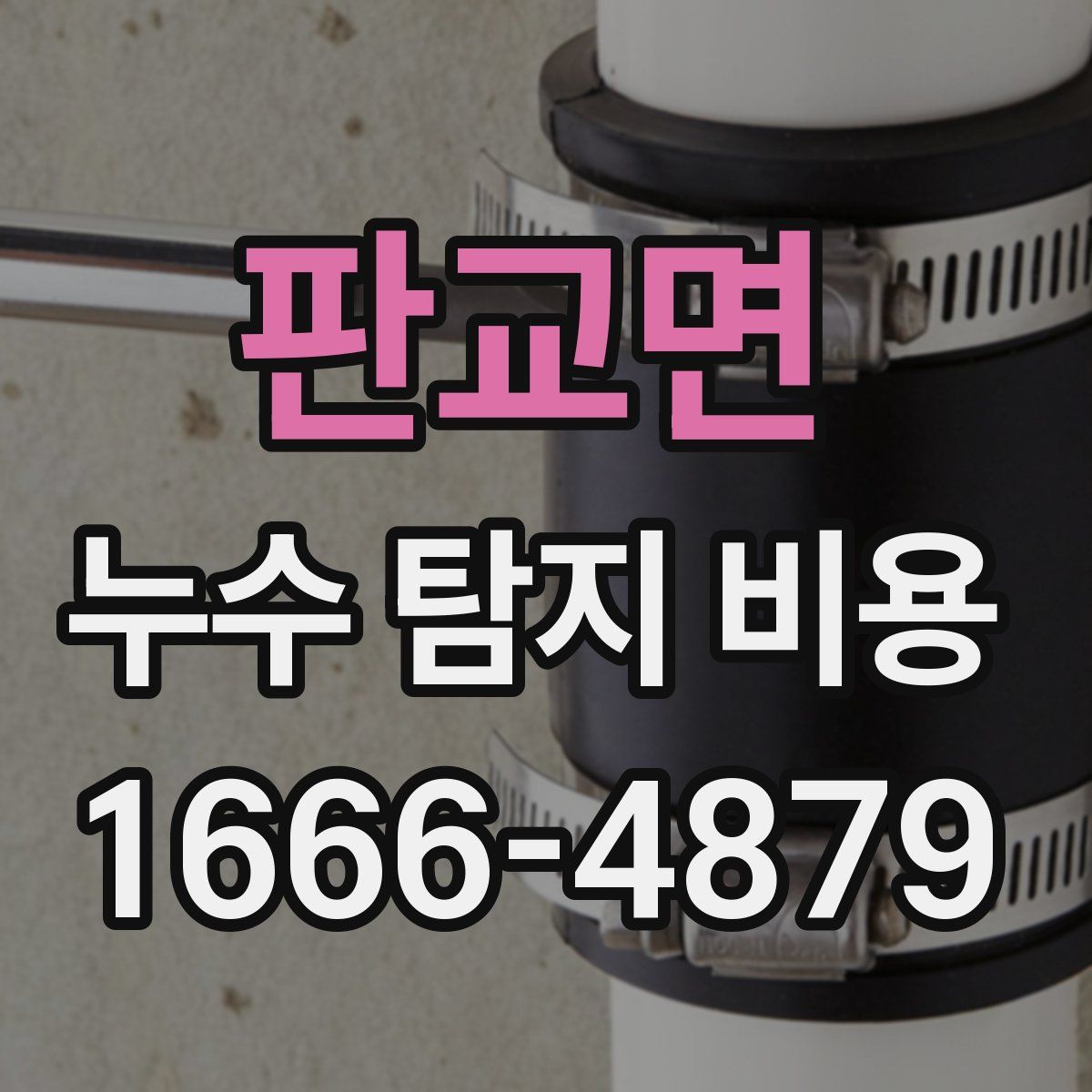 판교면 누수 탐지 비용