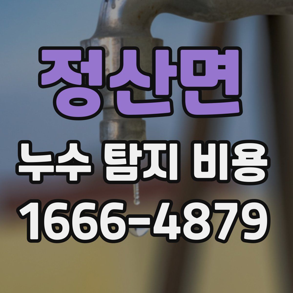 정산면 누수 탐지 비용