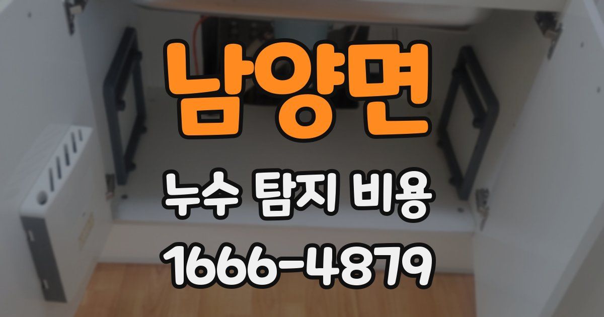 남양면 누수 탐지 비용