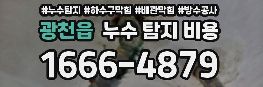 광천읍 누수 탐지 비용