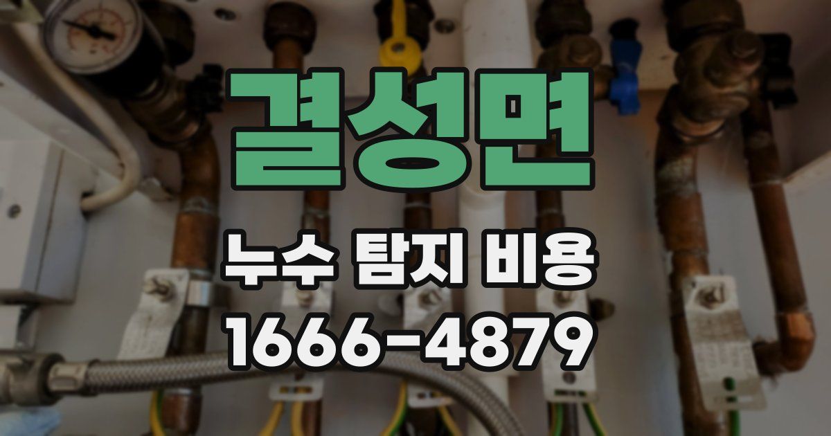 결성면 누수 탐지 비용