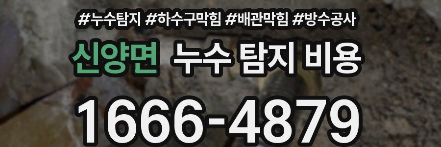 신양면 누수 탐지 비용