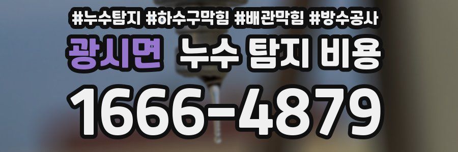 광시면 누수 탐지 비용