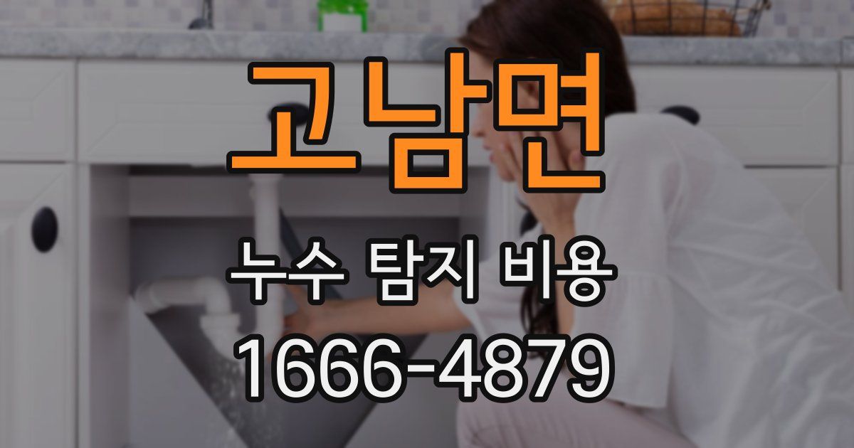 고남면 누수 탐지 비용