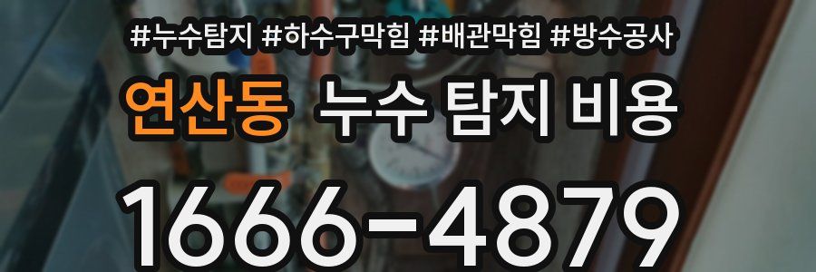 연산동 누수 탐지 비용