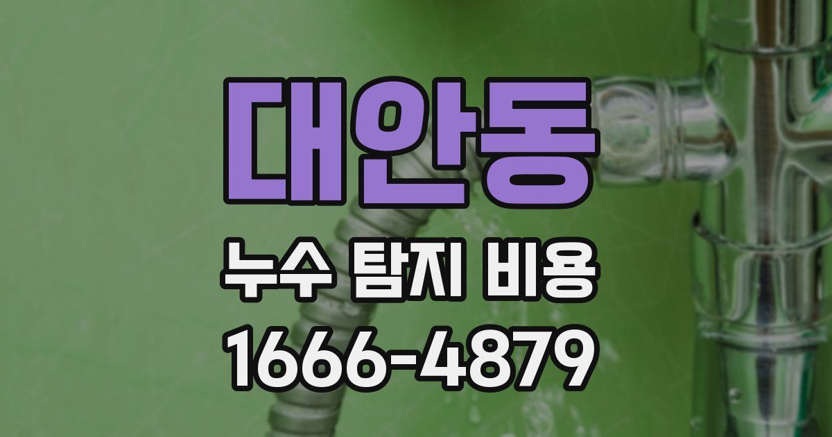 대안동 누수 탐지 비용