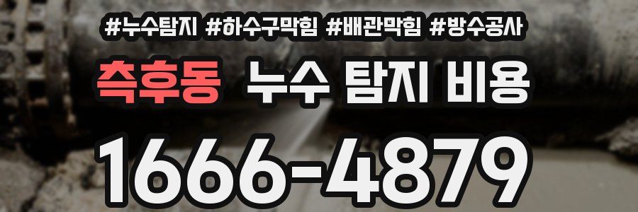 측후동 누수 탐지 비용