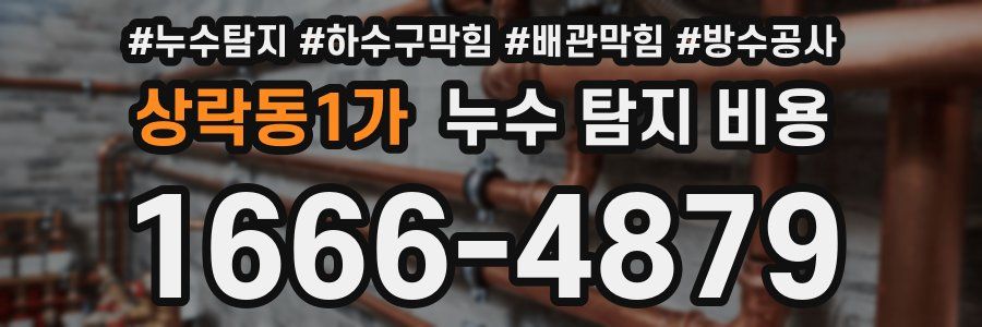 상락동1가 누수 탐지 비용