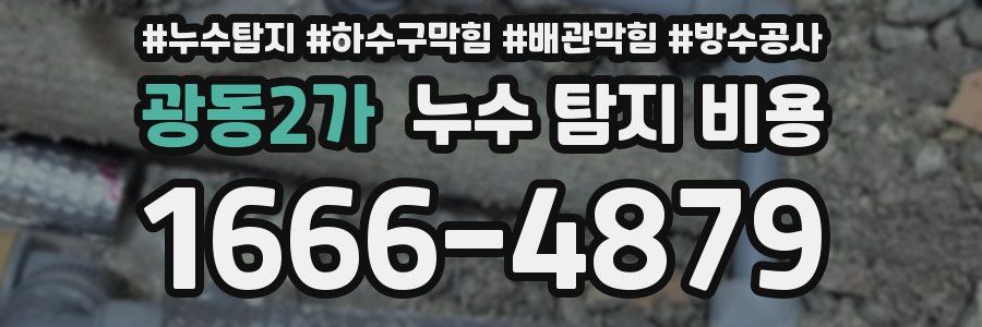 광동2가 누수 탐지 비용