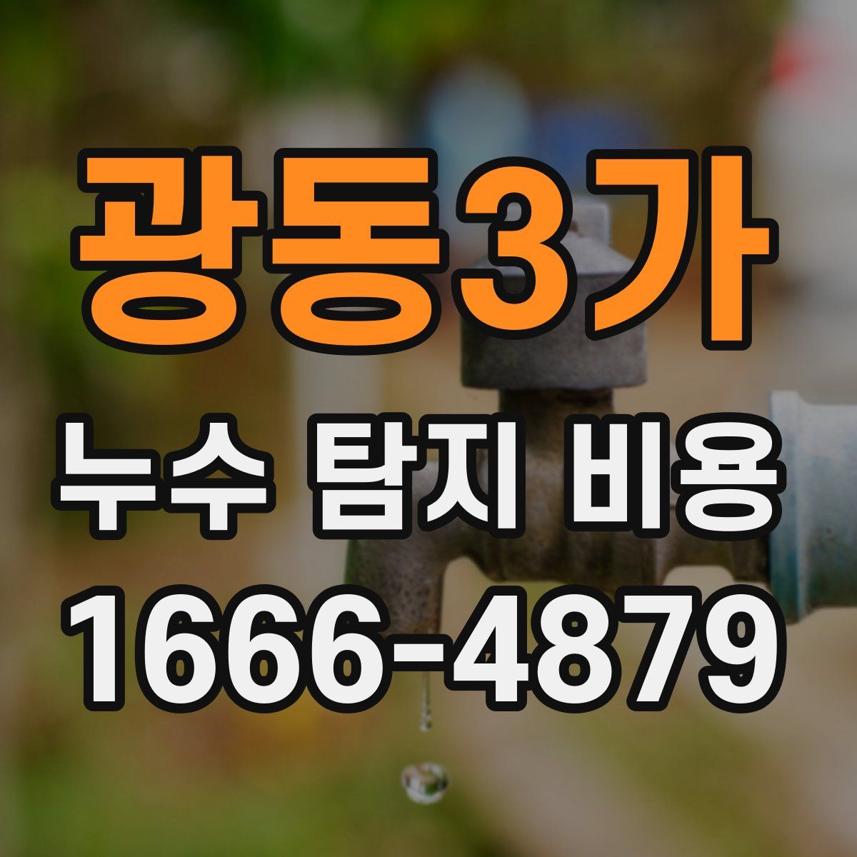 광동3가 누수 탐지 비용