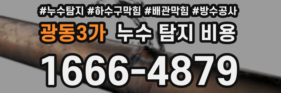광동3가 누수 탐지 비용