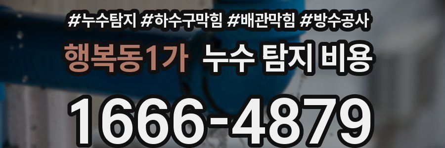 행복동1가 누수 탐지 비용