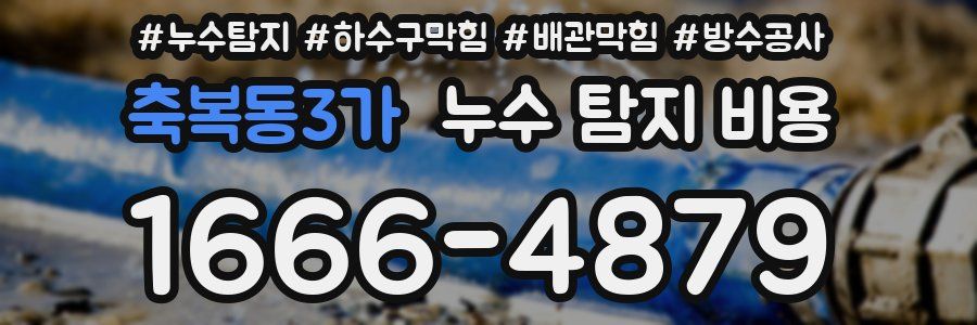 축복동3가 누수 탐지 비용