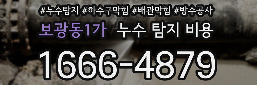 보광동1가 누수 탐지 비용