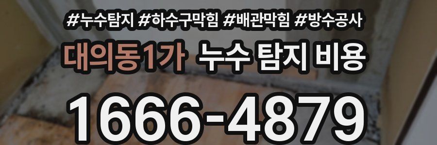 대의동1가 누수 탐지 비용