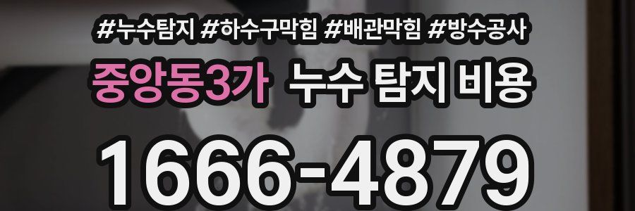 중앙동3가 누수 탐지 비용